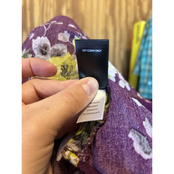 Torrid Floral Print Sleeveless Tank Top Blouse 0 (XL) Purple Rayon Adjustable - Picture 9 of 9